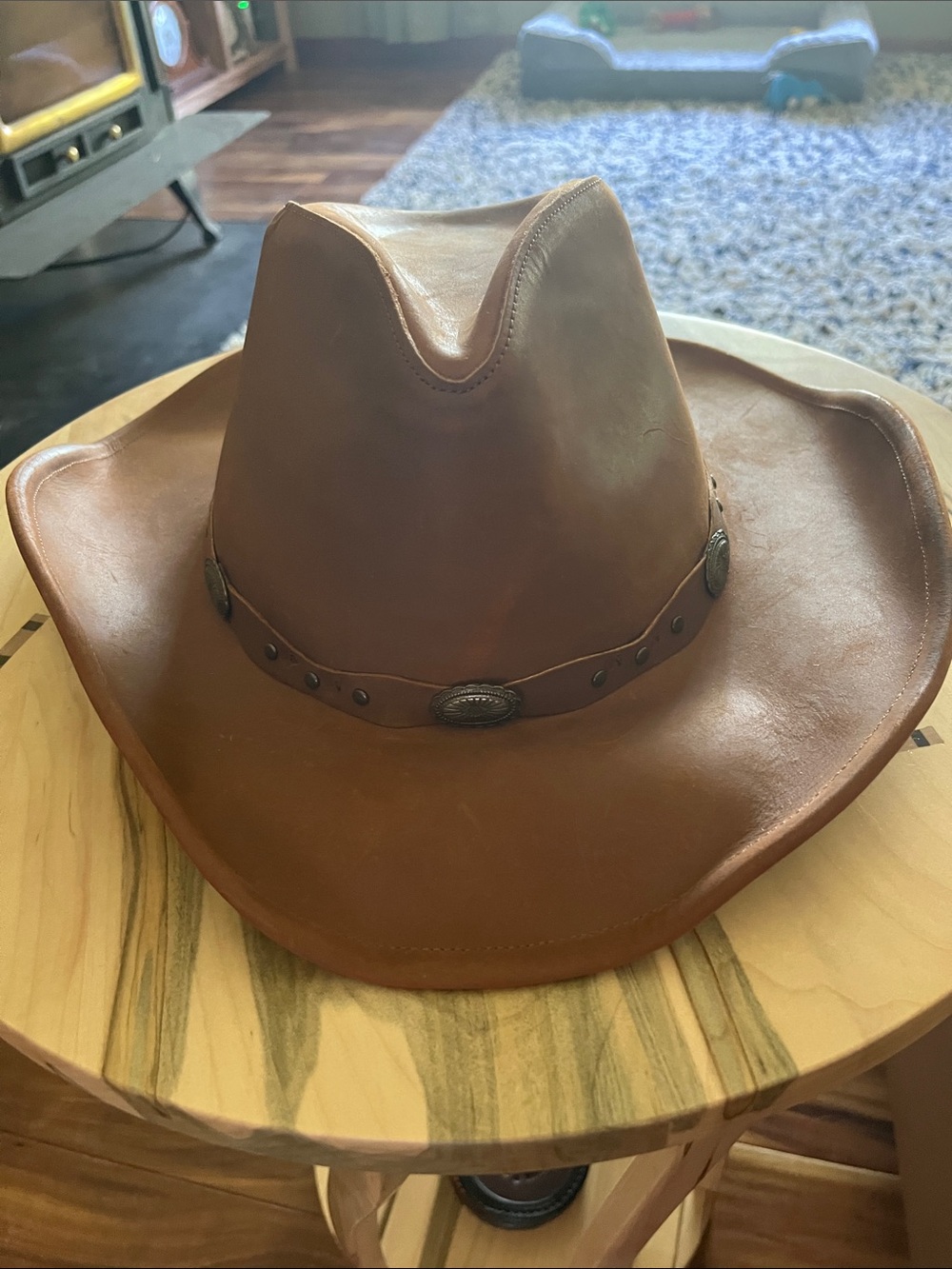 Peter Grimm Brown Leather Hat
